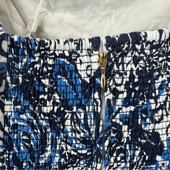 NWT Lilly Pulitzer Mylie Short Sleeve Linen Dress Low Tide Navy Pandarama Sz 4 - Picture 3 of 9